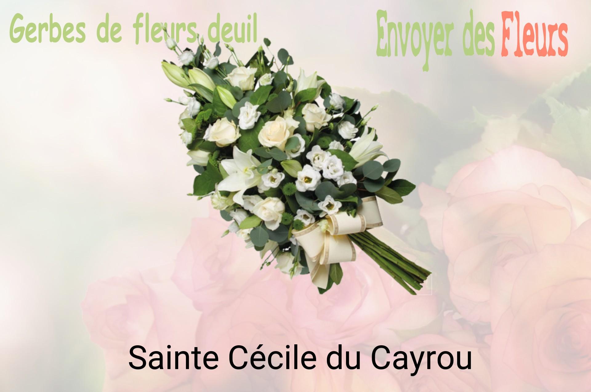 Gerbe de fleurs de deuil livrée à Sainte-Cécile-du-Cayrou